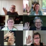 Exuberant writers during a recent Writing Circle Wednesday.